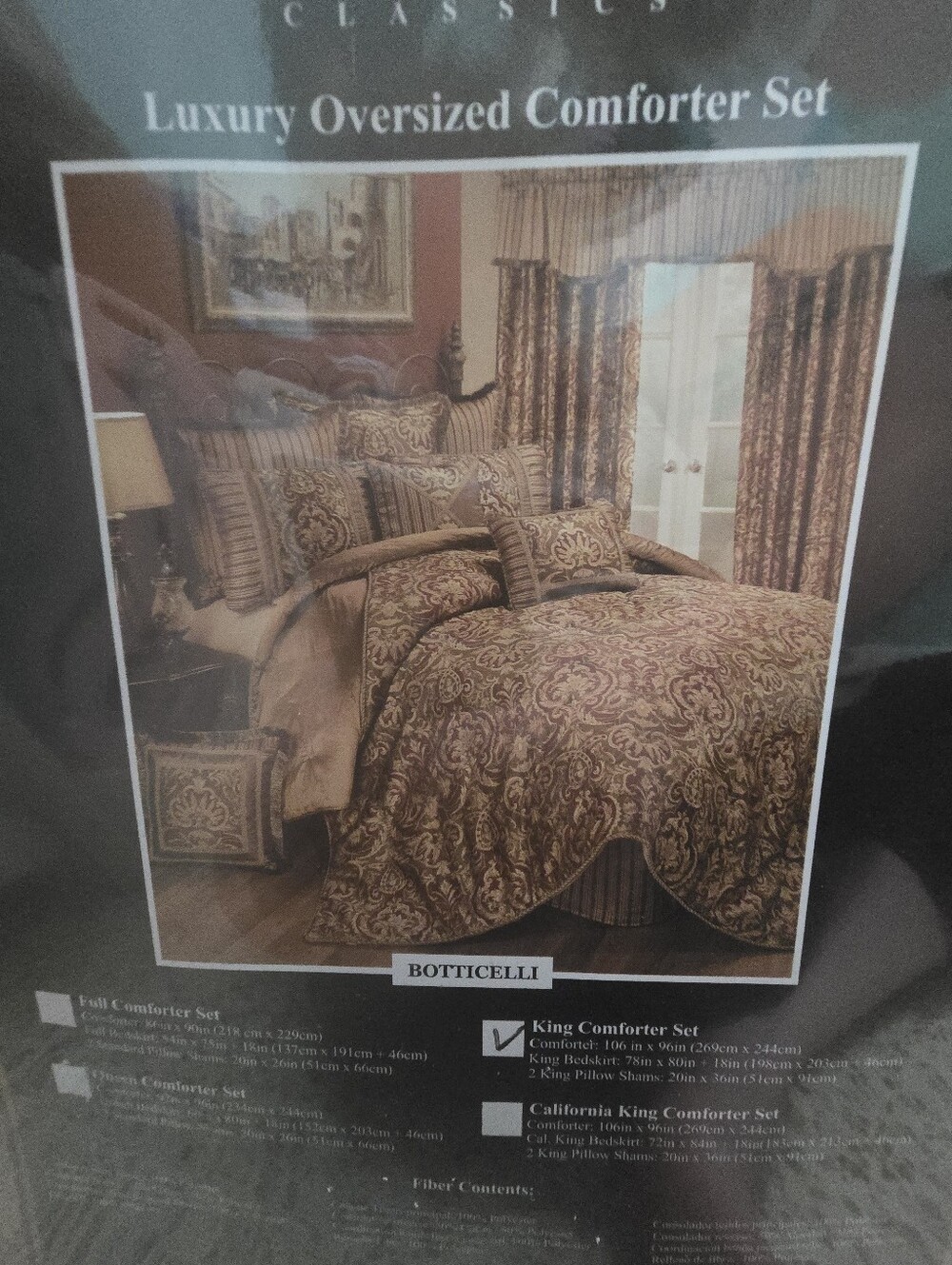 Austin Holt Luxury Oversized Comforter Set - Brown Pattern